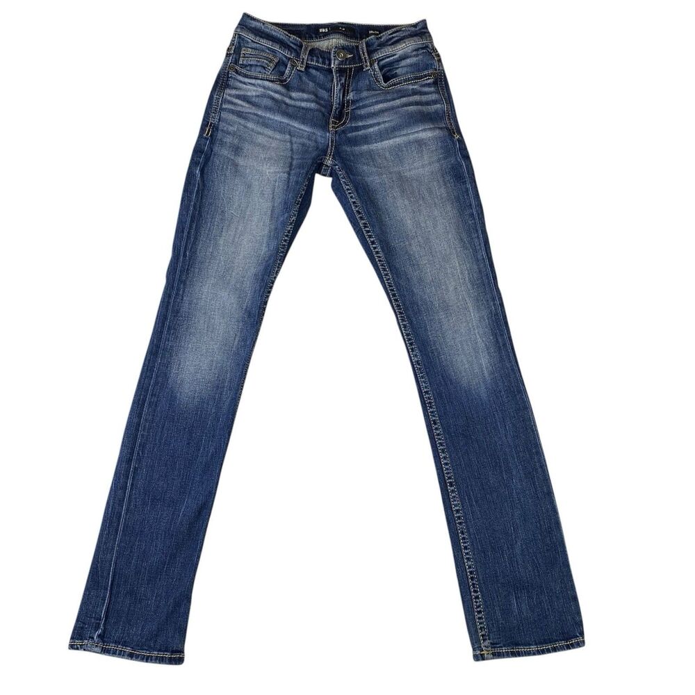 BKE Alec Jeans Mens 29x34 Fits 28x32 Straight Leg Stretch Medium Wash Denim